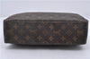 Auth Louis Vuitton Monogram Trousse Toilette 28 Clutch Hand Bag M47522 LV 1637D