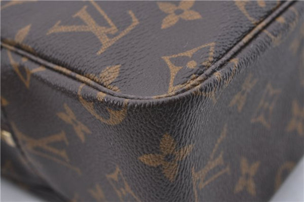 Auth Louis Vuitton Monogram Trousse Toilette 28 Clutch Hand Bag M47522 LV 1637D