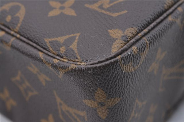 Auth Louis Vuitton Monogram Trousse Toilette 28 Clutch Hand Bag M47522 LV 1637D