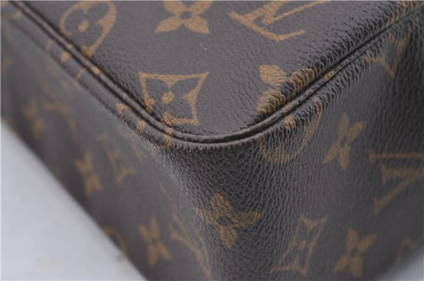 Auth Louis Vuitton Monogram Trousse Toilette 28 Clutch Hand Bag M47522 LV 1637D