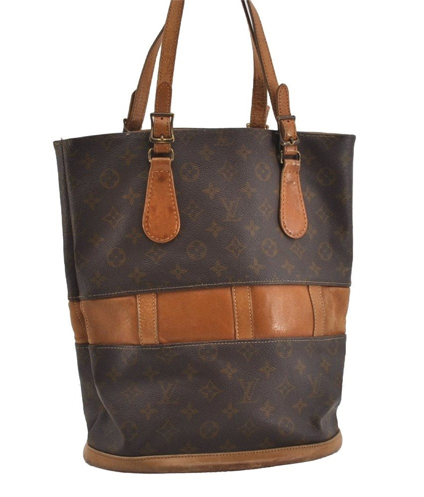 Authentic Louis Vuitton Monogram Bucket GM Shoulder Bag T42236 USA Model 1637I