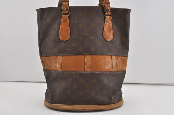 Authentic Louis Vuitton Monogram Bucket GM Shoulder Bag T42236 USA Model 1637I
