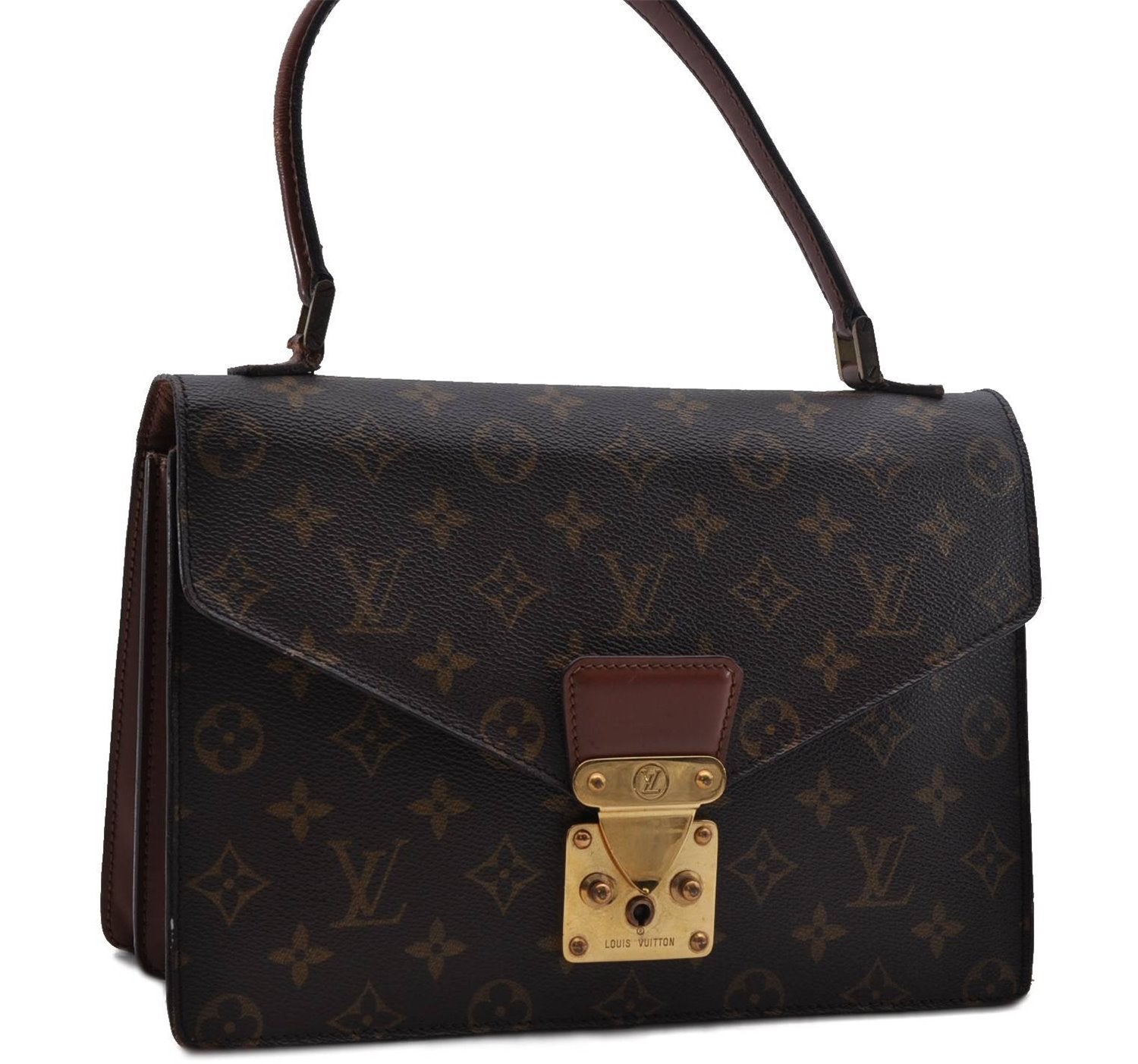 Authentic Louis Vuitton Monogram Concorde Hand Bag M51190 LV 1639D