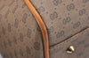 Authentic GUCCI Web Sherry Line Micro GG Hand Boston Bag PVC Leather Brown 1639I