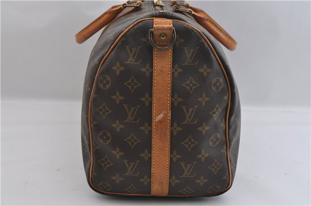 Authentic Louis Vuitton Monogram Keepall Bandouliere 45 M41418 Boston Bag 1641F