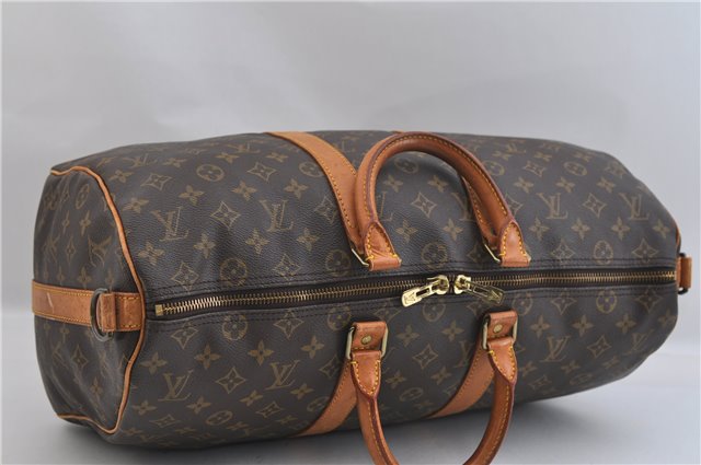 Authentic Louis Vuitton Monogram Keepall Bandouliere 45 M41418 Boston Bag 1641F