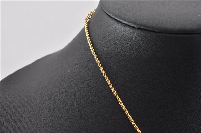 Authentic Christian Dior Gold Tone Chain Necklace CD 1641G