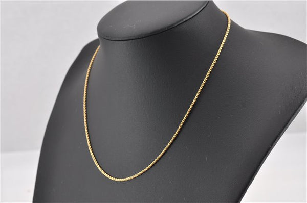 Authentic Christian Dior Gold Tone Chain Necklace CD 1641G