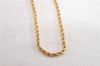 Authentic Christian Dior Gold Tone Chain Necklace CD 1641G