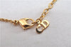 Authentic Christian Dior Gold Tone Chain Necklace CD 1641G