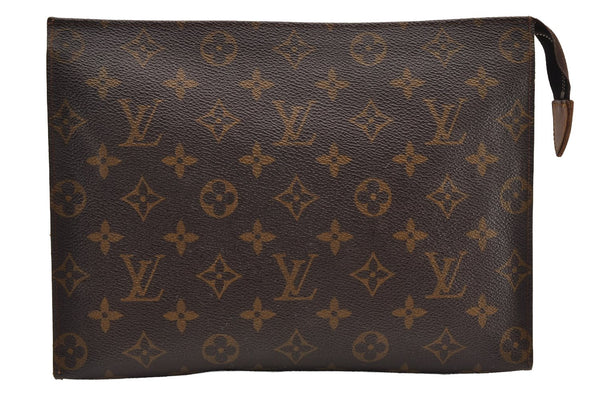 Authentic Louis Vuitton Monogram Poche Toilette 26 Pouch Old Model Junk 1642I