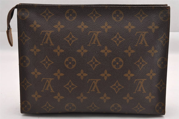 Authentic Louis Vuitton Monogram Poche Toilette 26 Pouch Old Model Junk 1642I