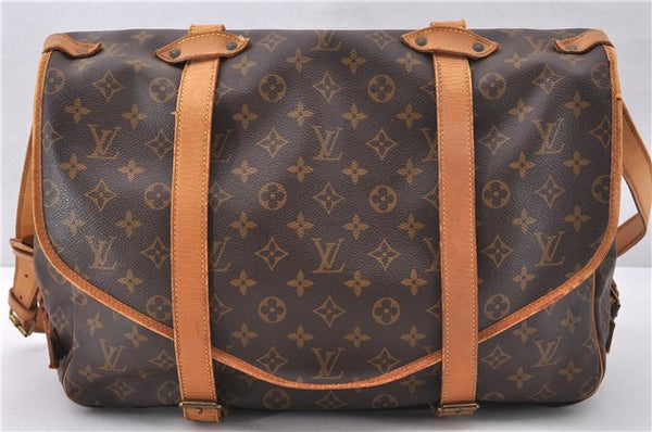 Authentic Louis Vuitton Monogram Saumur 43 Shoulder Cross Bag M42252 LV 1643F
