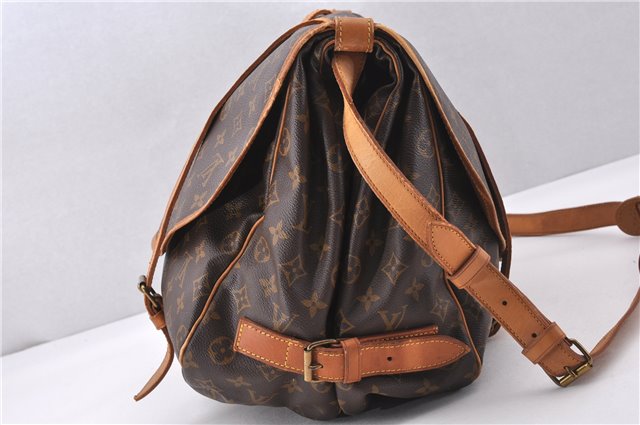 Authentic Louis Vuitton Monogram Saumur 43 Shoulder Cross Bag M42252 LV 1643F