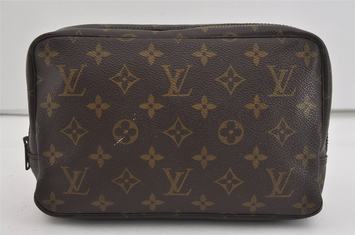 Auth Louis Vuitton Monogram Trousse Toilette 23 Clutch Hand Bag Old Model 1643I