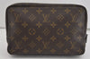 Auth Louis Vuitton Monogram Trousse Toilette 23 Clutch Hand Bag Old Model 1643I