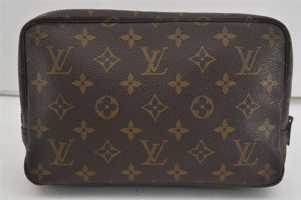 Auth Louis Vuitton Monogram Trousse Toilette 23 Clutch Hand Bag Old Model 1643I