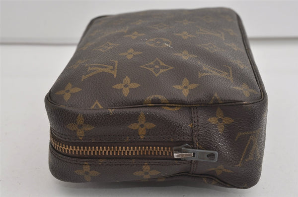 Auth Louis Vuitton Monogram Trousse Toilette 23 Clutch Hand Bag Old Model 1643I