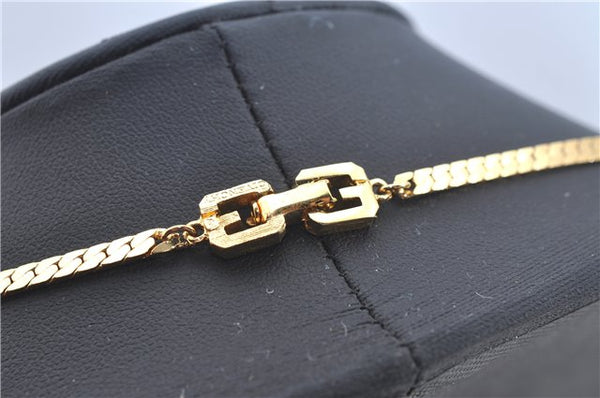 Authentic GIVENCHY Vintage Long Chain Pendant Necklace Gold Tone 1644G