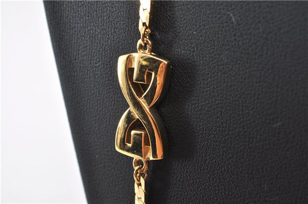 Authentic GIVENCHY Vintage Long Chain Pendant Necklace Gold Tone 1644G