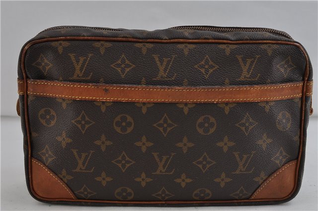 Authentic Louis Vuitton Monogram Compiegne 28 Clutch Hand Bag M51845 LV 1646D