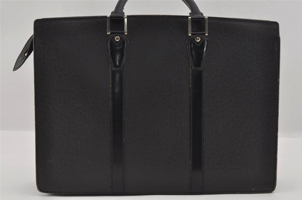 Auth Louis Vuitton Taiga Porte Documents Lozan Briefcase M30052 Black Junk 1646I