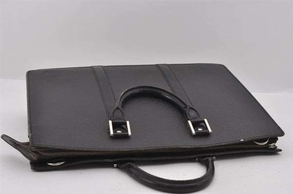 Auth Louis Vuitton Taiga Porte Documents Lozan Briefcase M30052 Black Junk 1646I