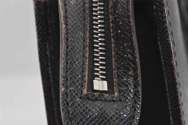 Auth Louis Vuitton Taiga Porte Documents Lozan Briefcase M30052 Black Junk 1646I