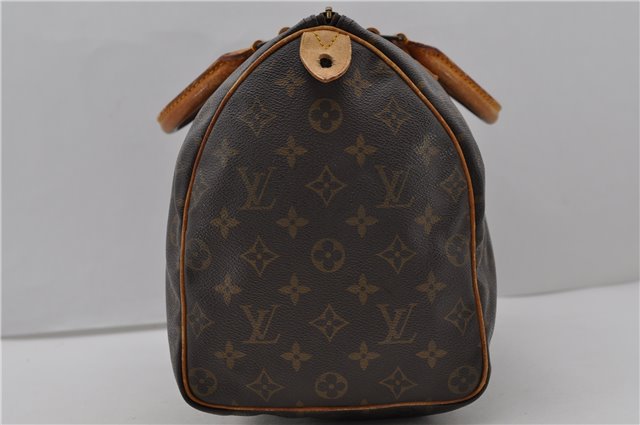 Authentic Louis Vuitton Monogram Speedy 35 Hand Bag M41524 LV 1647D