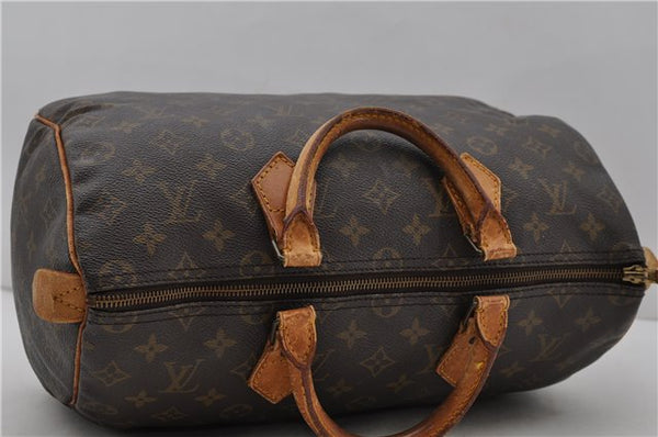 Authentic Louis Vuitton Monogram Speedy 35 Hand Bag M41524 LV 1647D