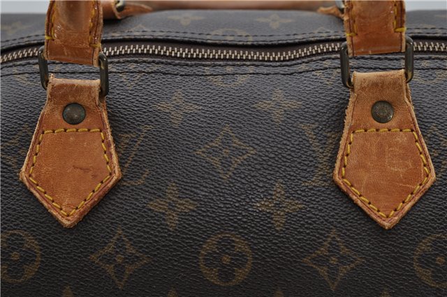 Authentic Louis Vuitton Monogram Speedy 35 Hand Bag M41524 LV 1647D