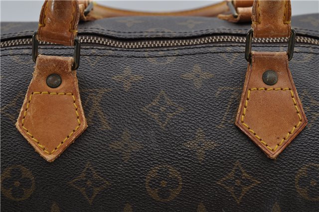 Authentic Louis Vuitton Monogram Speedy 35 Hand Bag M41524 LV 1647D