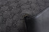 Authentic GUCCI Bamboo Shoulder Tote Bag GG Canvas Leather 92709 Black 1650E