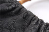 Authentic GUCCI Bamboo Shoulder Tote Bag GG Canvas Leather 92709 Black 1650E