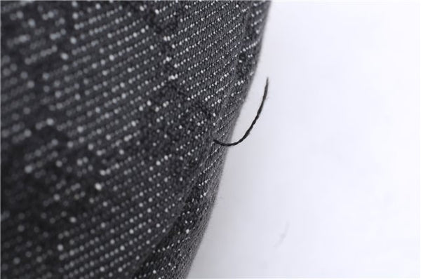 Authentic GUCCI Bamboo Shoulder Tote Bag GG Canvas Leather 92709 Black 1650E