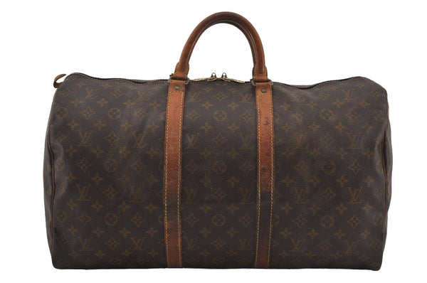 Authentic Louis Vuitton Monogram Keepall 50 Travel Boston Bag M41426 LV 1650I