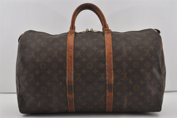 Authentic Louis Vuitton Monogram Keepall 50 Travel Boston Bag M41426 LV 1650I