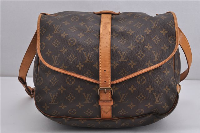 Authentic Louis Vuitton Monogram Saumur 35 Shoulder Cross Bag M42254 LV 1651F