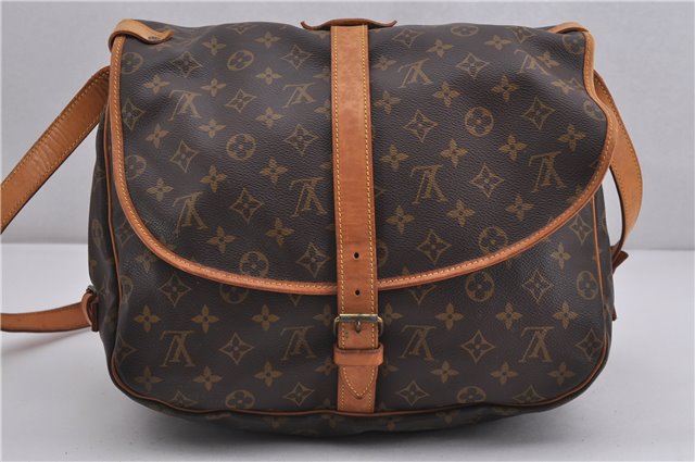 Authentic Louis Vuitton Monogram Saumur 35 Shoulder Cross Bag M42254 LV 1651F