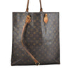 Authentic Louis Vuitton Monogram Sac Plat Hand Tote Bag M51140 LV Junk 1651I