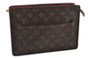Authentic Louis Vuitton Monogram Pochette Homme Clutch Hand Bag M51795 LV 1653I