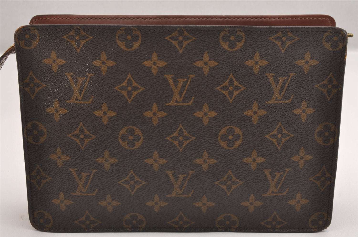 Authentic Louis Vuitton Monogram Pochette Homme Clutch Hand Bag M51795 LV 1653I