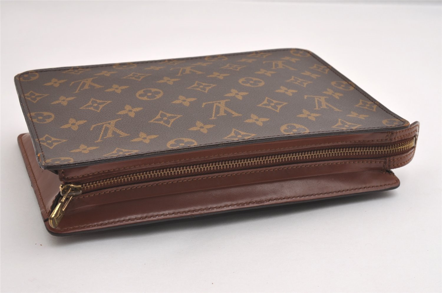Authentic Louis Vuitton Monogram Pochette Homme Clutch Hand Bag M51795 LV 1653I