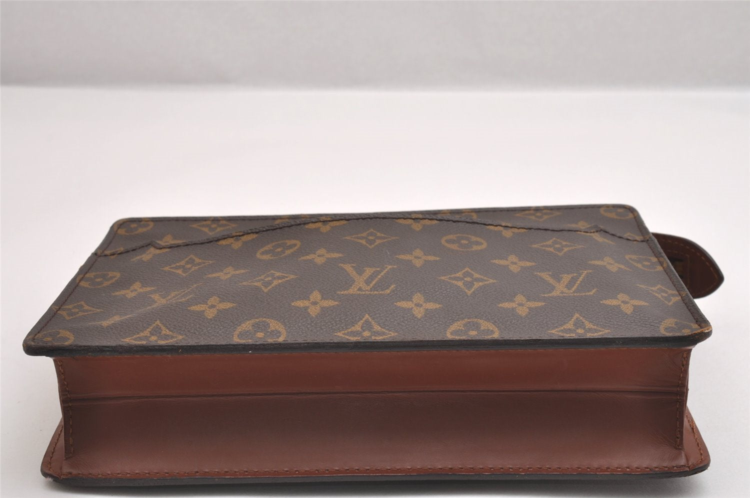 Authentic Louis Vuitton Monogram Pochette Homme Clutch Hand Bag M51795 LV 1653I