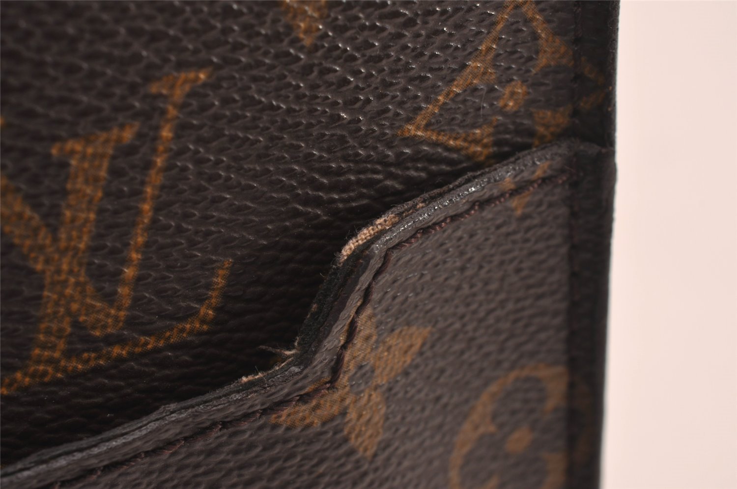 Authentic Louis Vuitton Monogram Pochette Homme Clutch Hand Bag M51795 LV 1653I