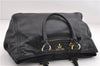 Authentic PRADA Vintage Leather 2Way Shoulder Tote Bag Black 1654E