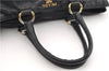 Authentic PRADA Vintage Leather 2Way Shoulder Tote Bag Black 1654E