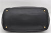 Authentic PRADA Vintage Leather 2Way Shoulder Tote Bag Black 1654E