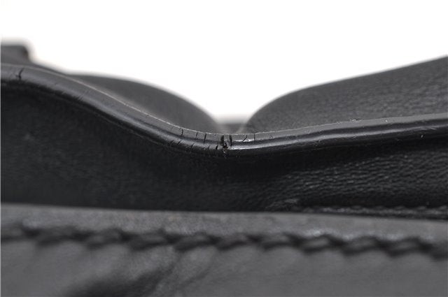 Authentic PRADA Vintage Leather 2Way Shoulder Tote Bag Black 1654E