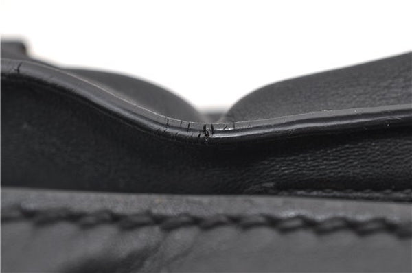 Authentic PRADA Vintage Leather 2Way Shoulder Tote Bag Black 1654E